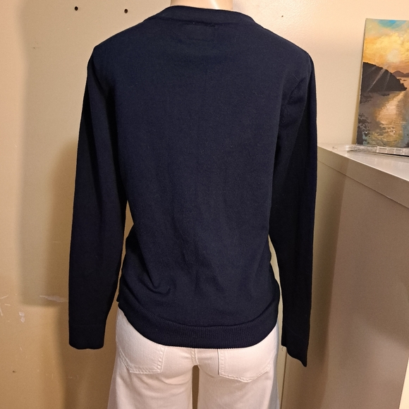 Motherhood maternity button up navy sweater M - Picture 3 of 5